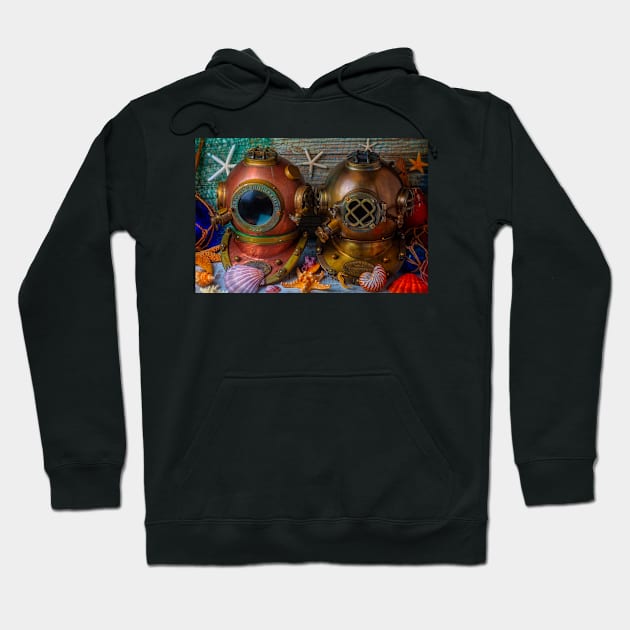 Two Diving Helmets Hoodie by photogarry